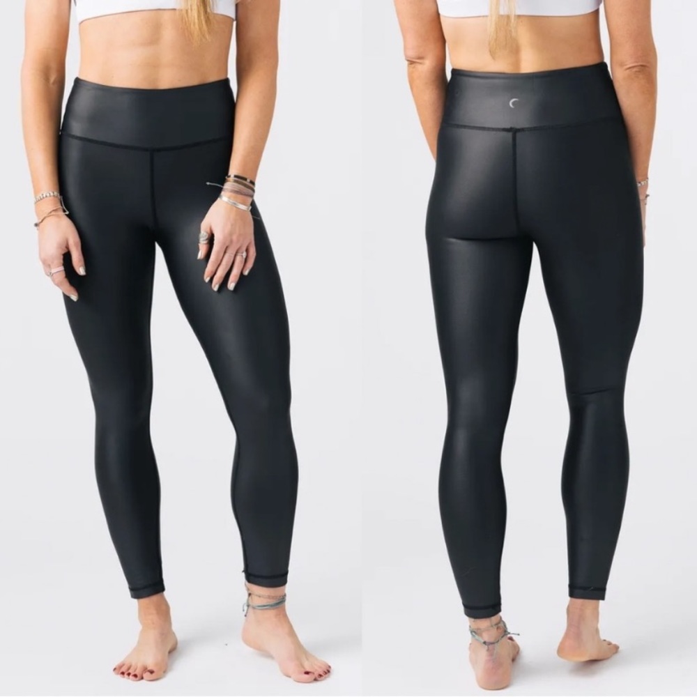 Ziya Black Metallic Light n Tight Hi rise